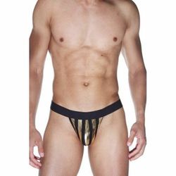 Мужские трусы тонги черно-золотистые La Blinque LB15563