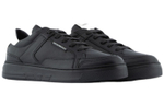 EMPORIO ARMANI Armani leather hammered pattern low-cut fashion sneakers men's black