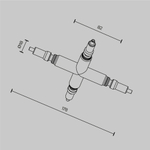 Коннектор X образный для штанговой системы Maytoni AXITY CA008TX-BS
