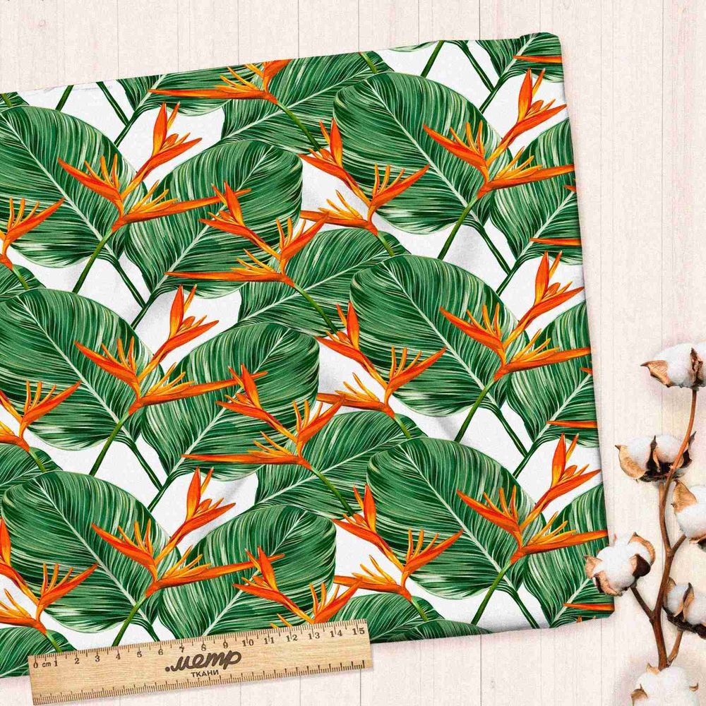 Ткань флис цветок стрелиция