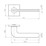 Ручка раздельная K.ARC.Q52.ASPECT BL-24 черный
