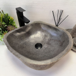 Каменная раковина из речного камня RS-63870 (52*46*16) 0123