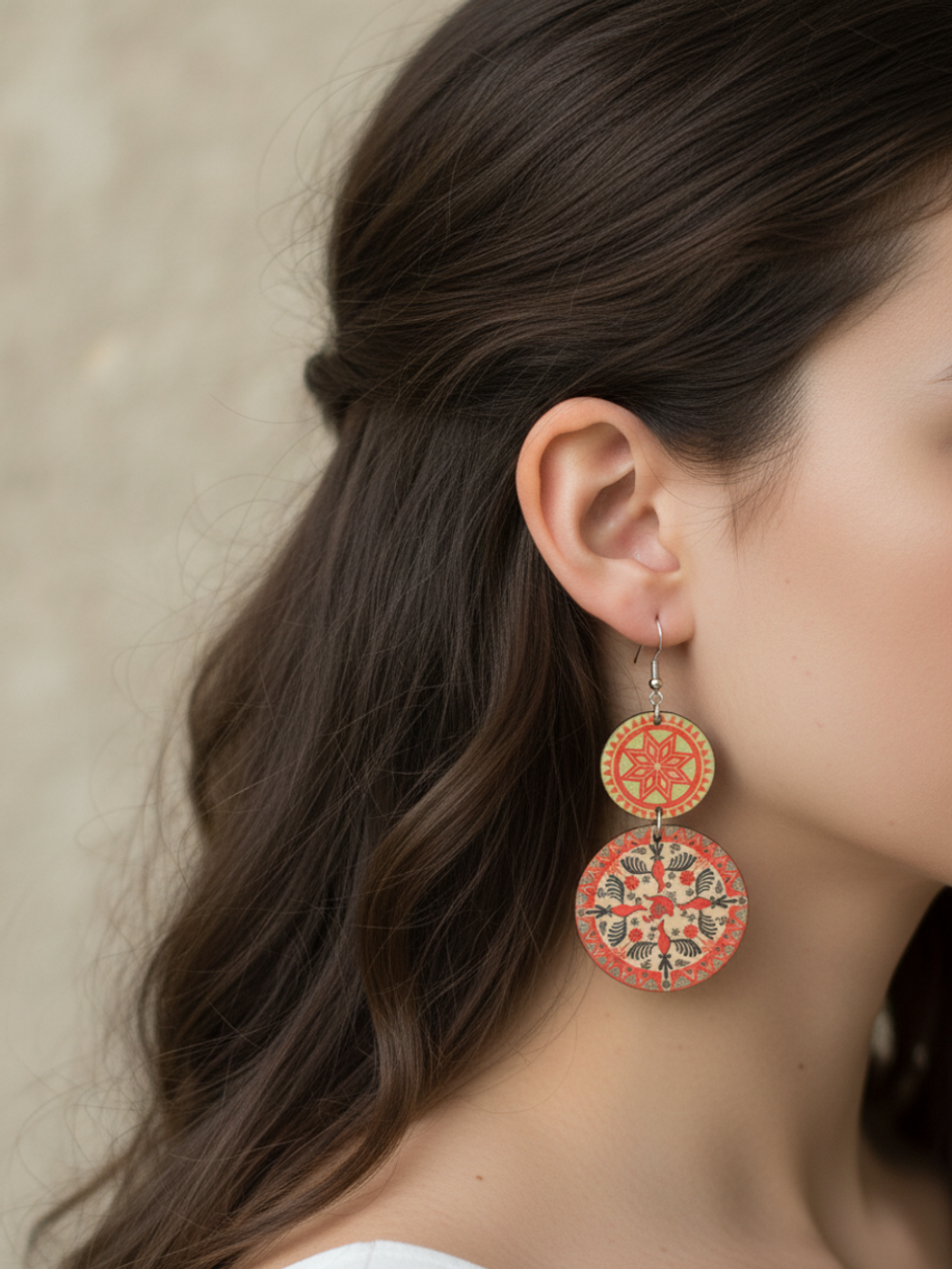 Этнические серьги Алатырь