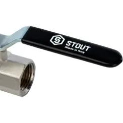 Кран шаровый STOUT В-В 1/2" рычаг полнопроходной 26329