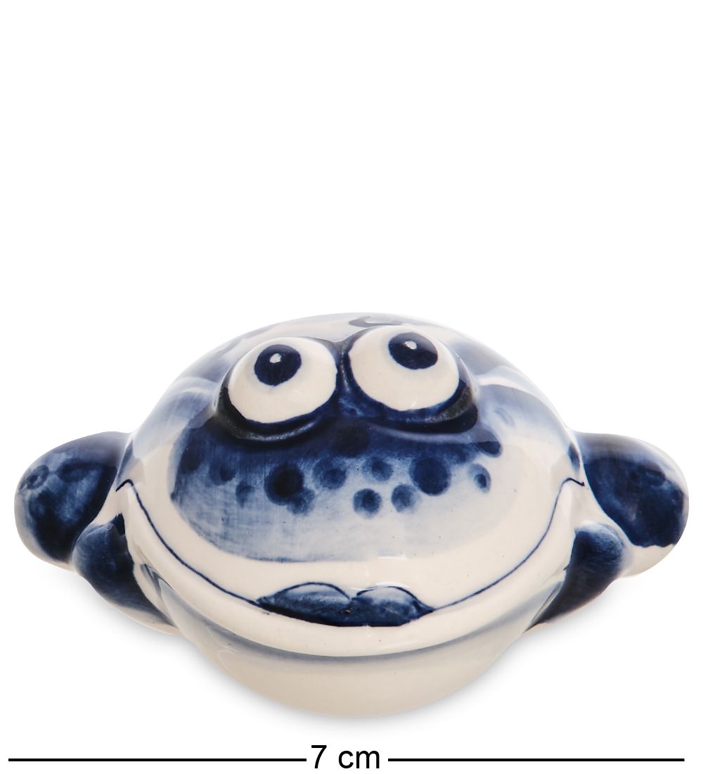 ГЛ- 789 Фигурка «Жаба» (Гжельский фарфор)