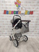 Коляска трансформер Farfello Aimile Original New Silver капучино