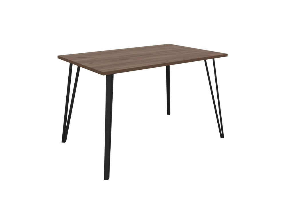 Стол кухонный обеденный Камень Тёмный/Чёрный, Сиена, 120х80х75,5 см