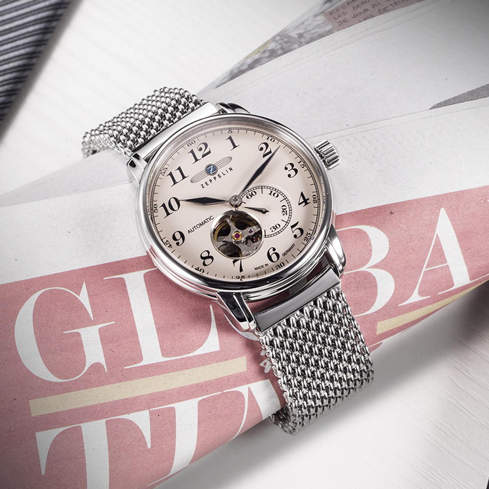 ZEPPELIN Piaget Collection Automatic Mechanical Movement Men"s Watches Watch 40 White Dial