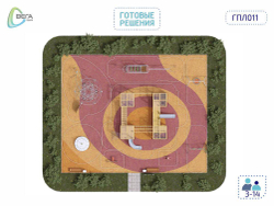 Игровая площадка для детей от 3 до 14 лет 24 x 19 x 4,01 м ГПЛ011