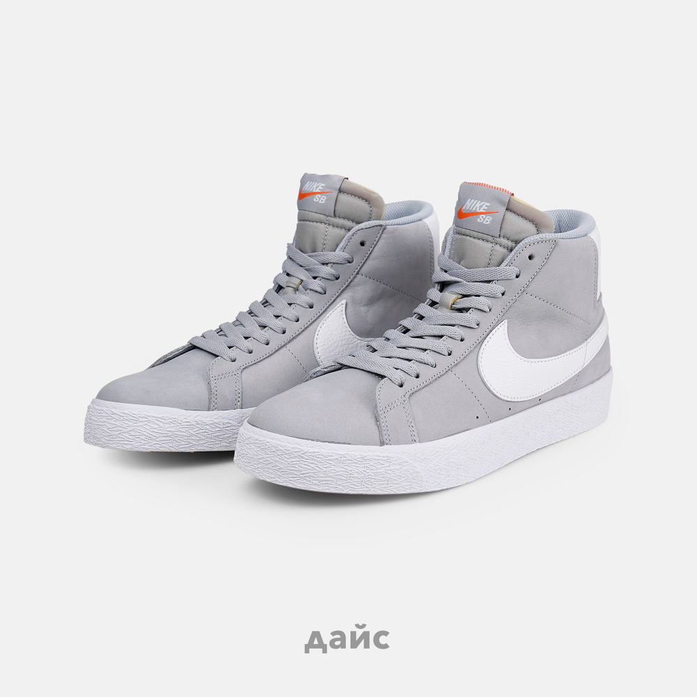 Кеды Nike SB Zoom Blazer Mid Orange Label ISO "Wolf Grey"