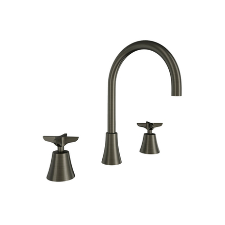 Смеситель для раковины на 3 отверстия ADAGIO 914901GR графит