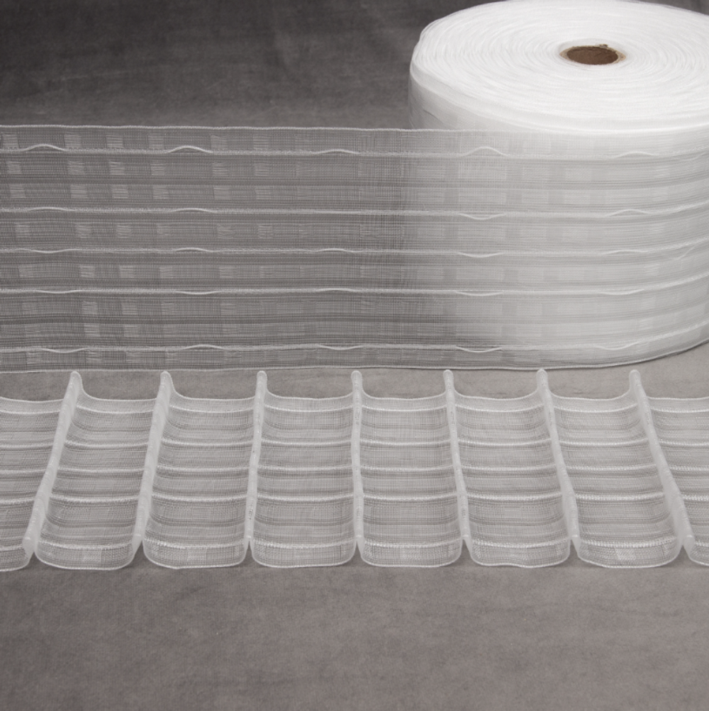 Шторная лента 4457MP/soft (1:1,5) Oz-is Premium прозрачная 11,8 см/50 м (8 карманов, корд-5 лески)