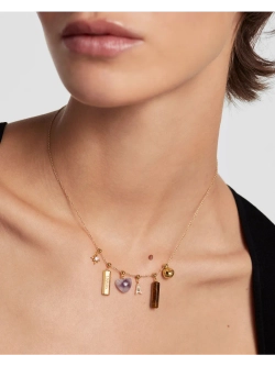 Подвеска-шарм Tiger Eye серебро 925 пробы покрытое золотом