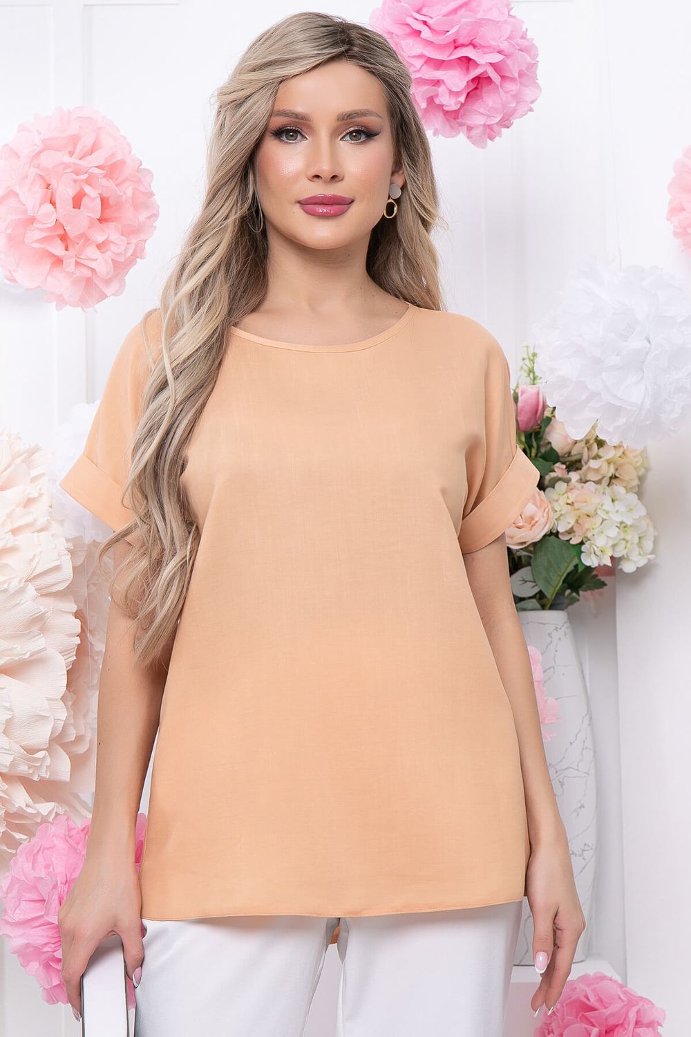 Блуза "Амади" (персик) Б5809 LT Collection (Акция)