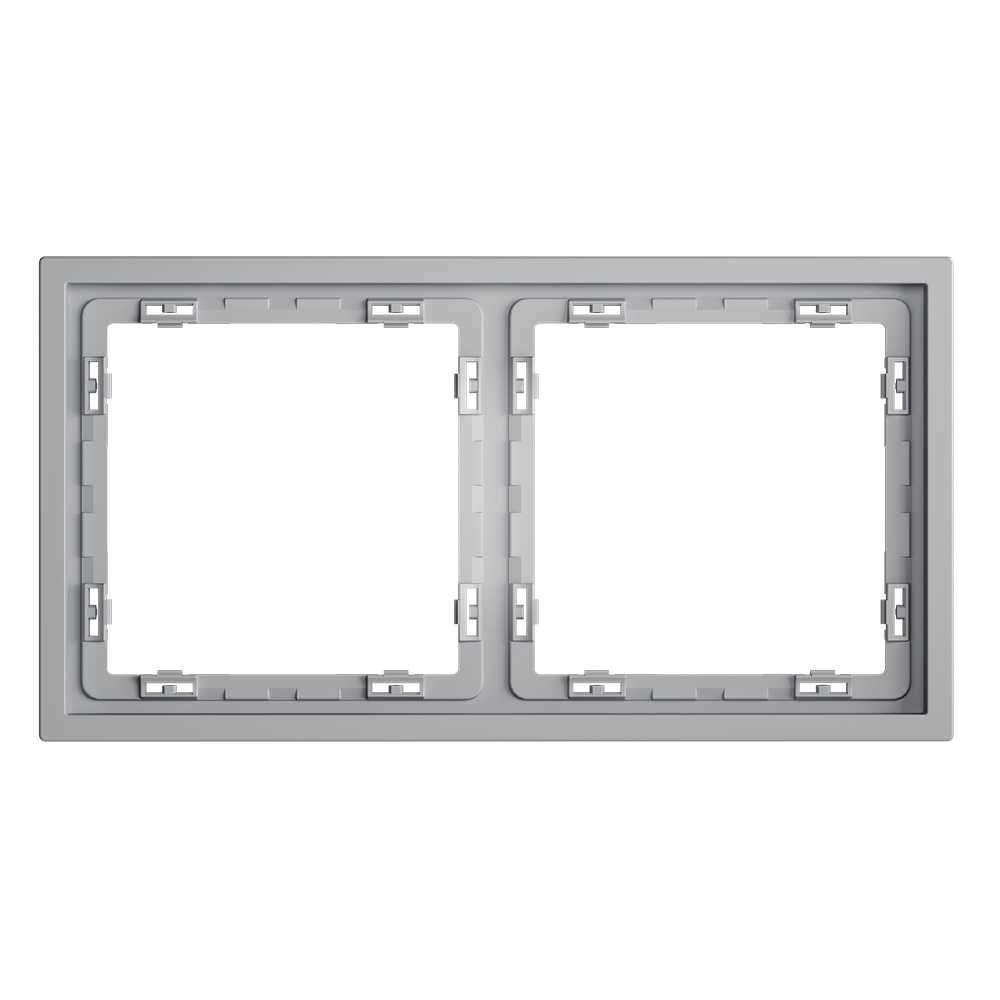 Рамка пластиковая на 2 поста, (серый) Voltum S70 VLS100216