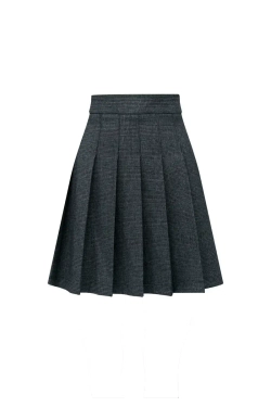 Юбка-мини в клетку серая