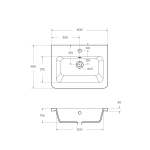 Тумба подвесная с керамической раковиной BelBagno ALBANO-CER-600-2C-SO-BL