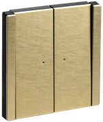 FORTE&PIANO Выключатель 2-клавишный проходной с индикацией 10А FP608M металл шампань IEK