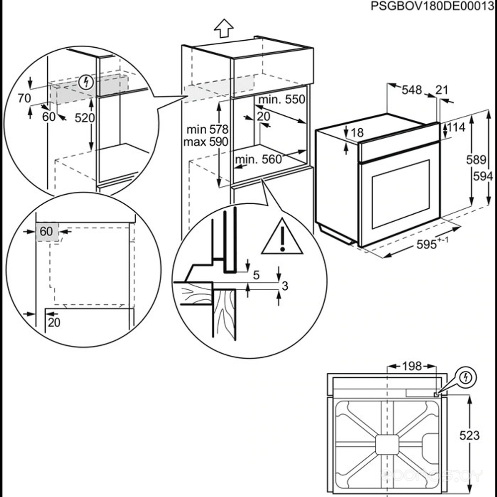 Духовой шкаф ELECTROLUX EOD3C70TK