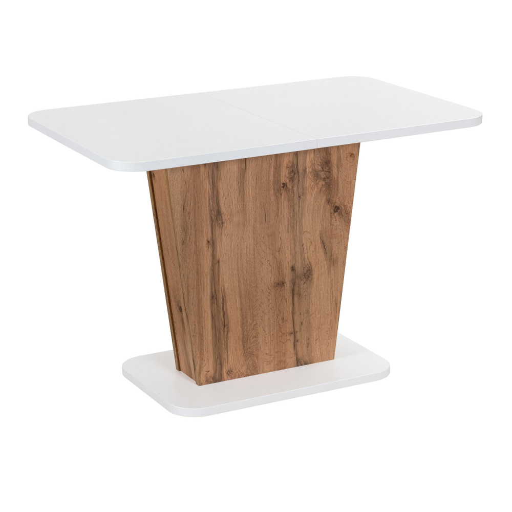 Стол обеденный GENT ЛДСП, 110-145x68,6x75,5 см, Дуб вотан/Белый