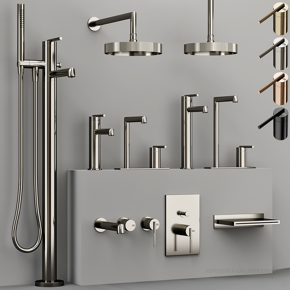 Смеситель для раковины Gessi Ingranaggio, однорычажный, с донным клапаном, цвет Finox Brushed Nickel