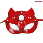 Красная игровая маска с ушками (Цвет: красный)