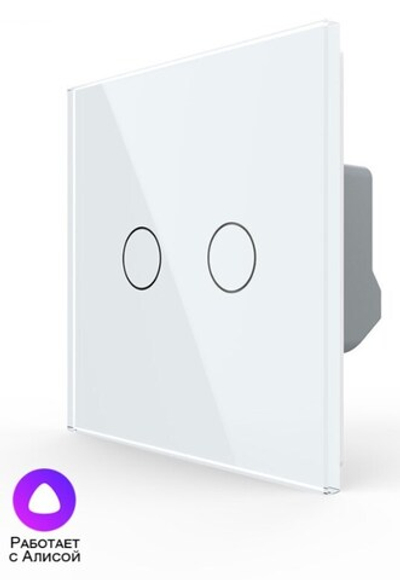 Двухклавишный проходной умный сенсорный выключатель