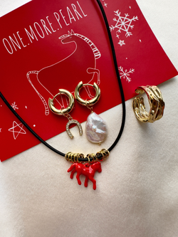 Кожаный шнурок Красная лошадка 26