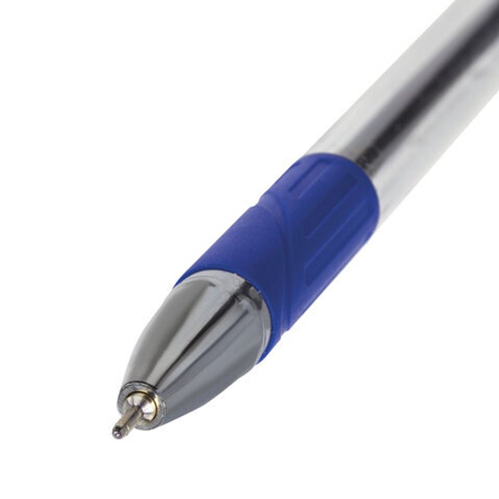 Ручка шариковая масляная с грипом BRAUBERG "Max-Oil", СИНЯЯ, игольчатый узел 0,7 мм, линия письма 0,35 мм, 141701