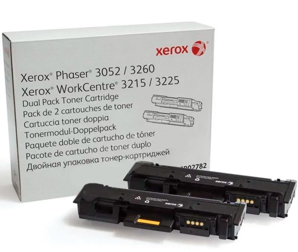 Тонер-картридж XEROX Phaser 3052/3260/3215/3260 3K упаковка 2 шт. 106R02782