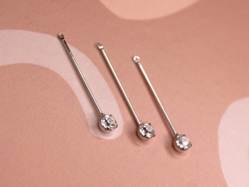 Подвеска палочка с камнем 35 мм