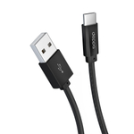 Дата-кабель Leather USB - Type-C, 1.2м, 2.4A, черный