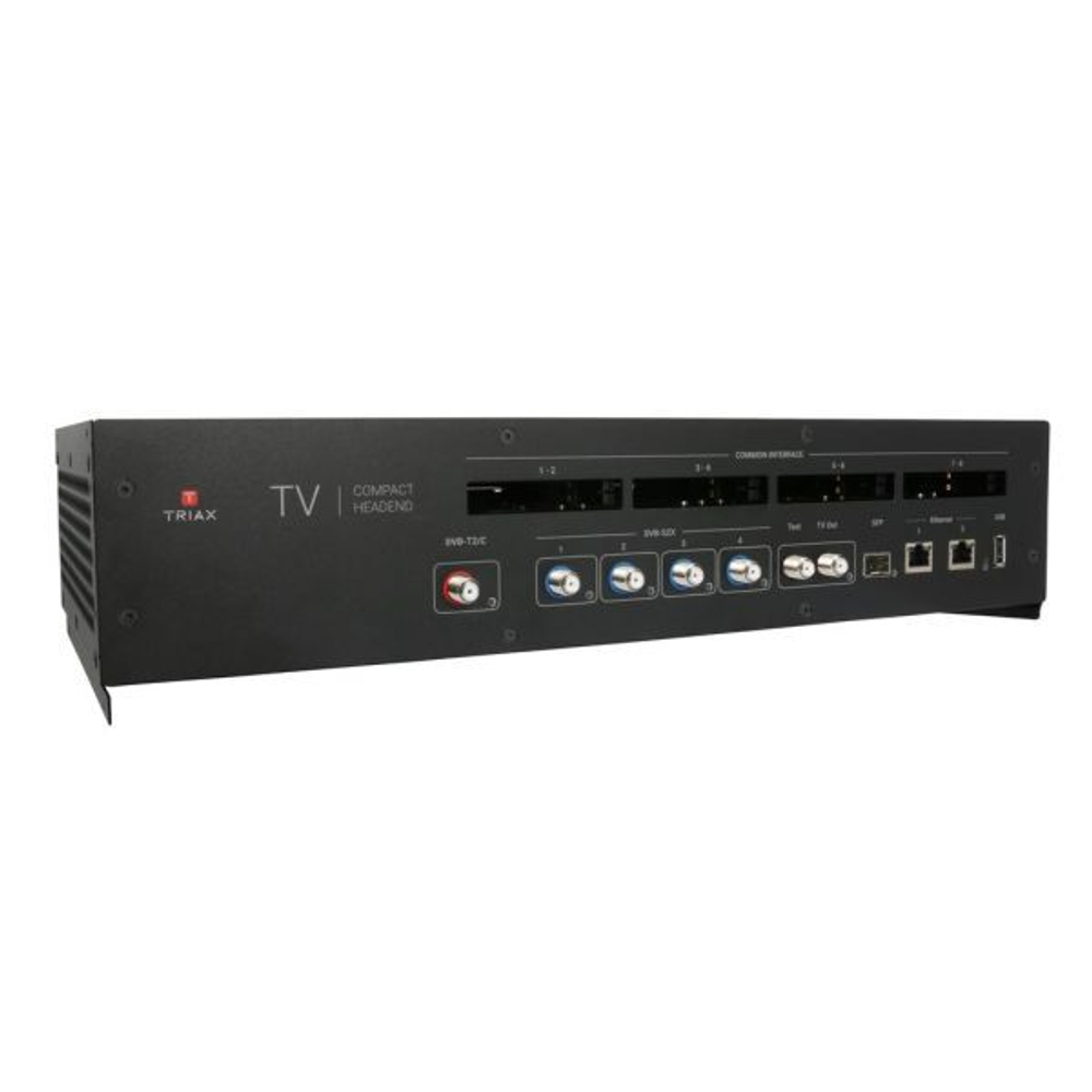 Компактная ТВ-станция TRIAX TDcH 16xDVB-S/S2, 6xDVB-T2/C в 16xQAM, 8xCI