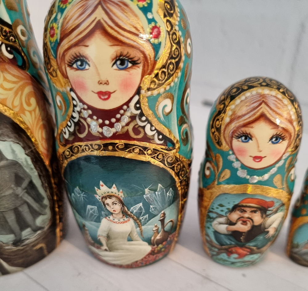 Матрешка 18см "Старик Хоттабыч" 5 мест
