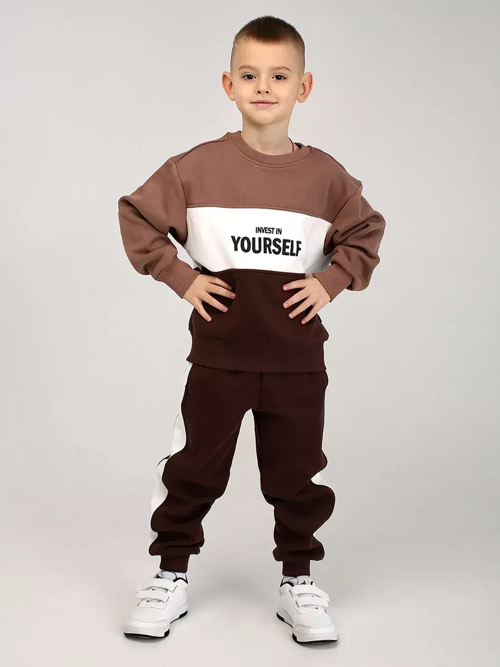 Спортивный костюм детский теплый, оверсайз