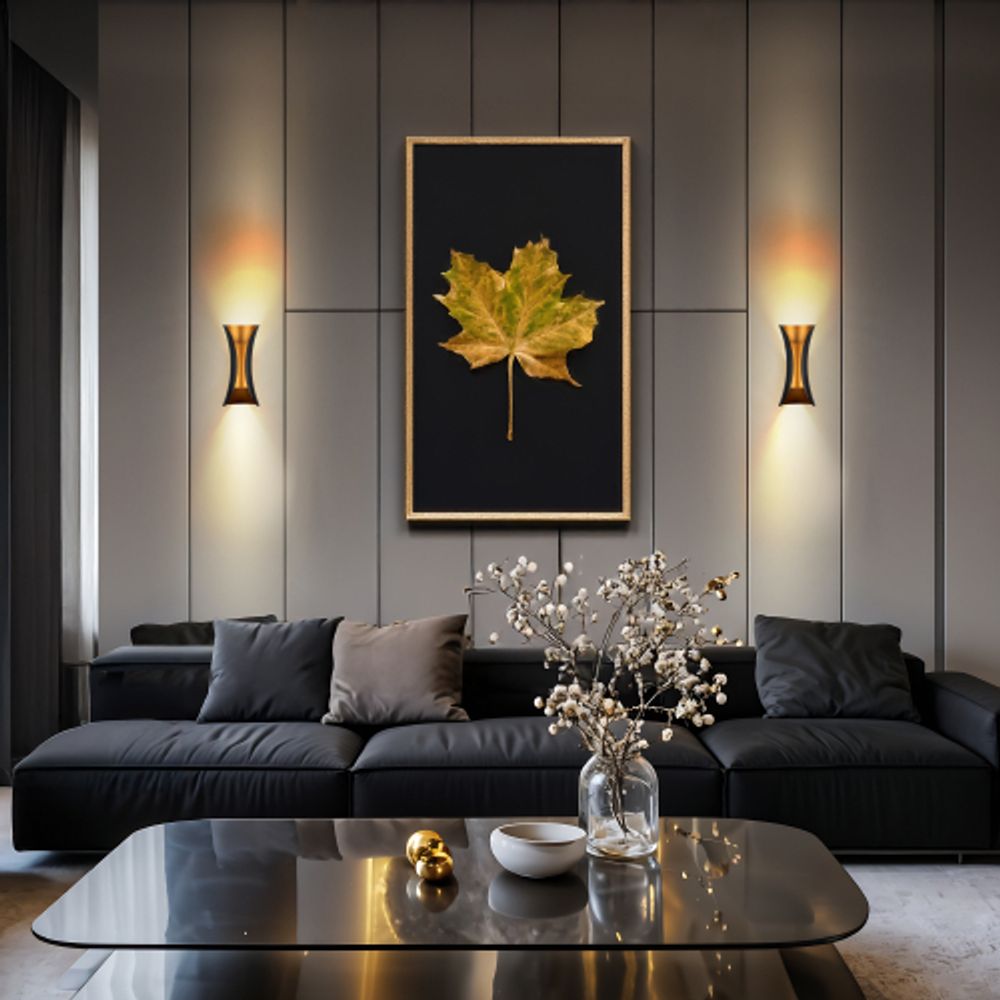 Декоративная подсветка ЭРА WL42 BK+GD светодиодная 10Вт 3500К черный/золото IP54 для интерьера, фасадов зданий