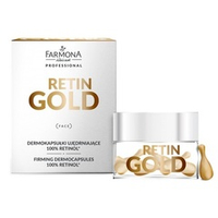 Дермокапсулы придающие упругость 100 % ретинол Farmona Professional Retin Gold Firming Dermocapsules 100% Retinol 15шт