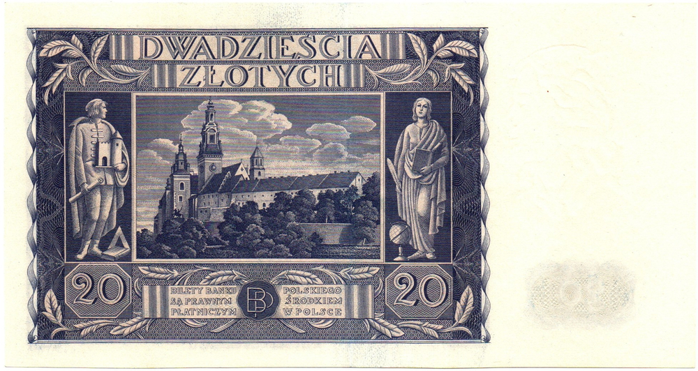 Банкнота Польша 20 злотых 1936 год