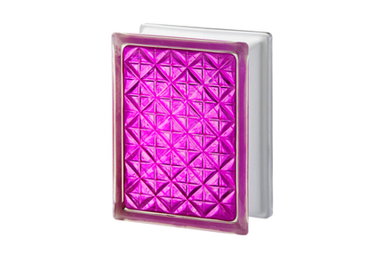 Стеклоблок Vitrablok - Империал - Актис Малиновый 146x197x80