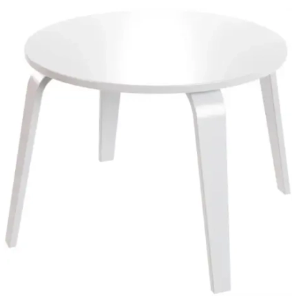 Стол журнальный круглый STEFANO, D=60 см, белый