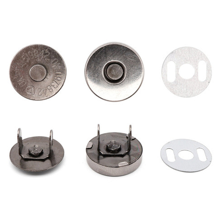 Кнопка магнитная сумочная 14мм (уп.20шт) NEW STAR (черный никель)