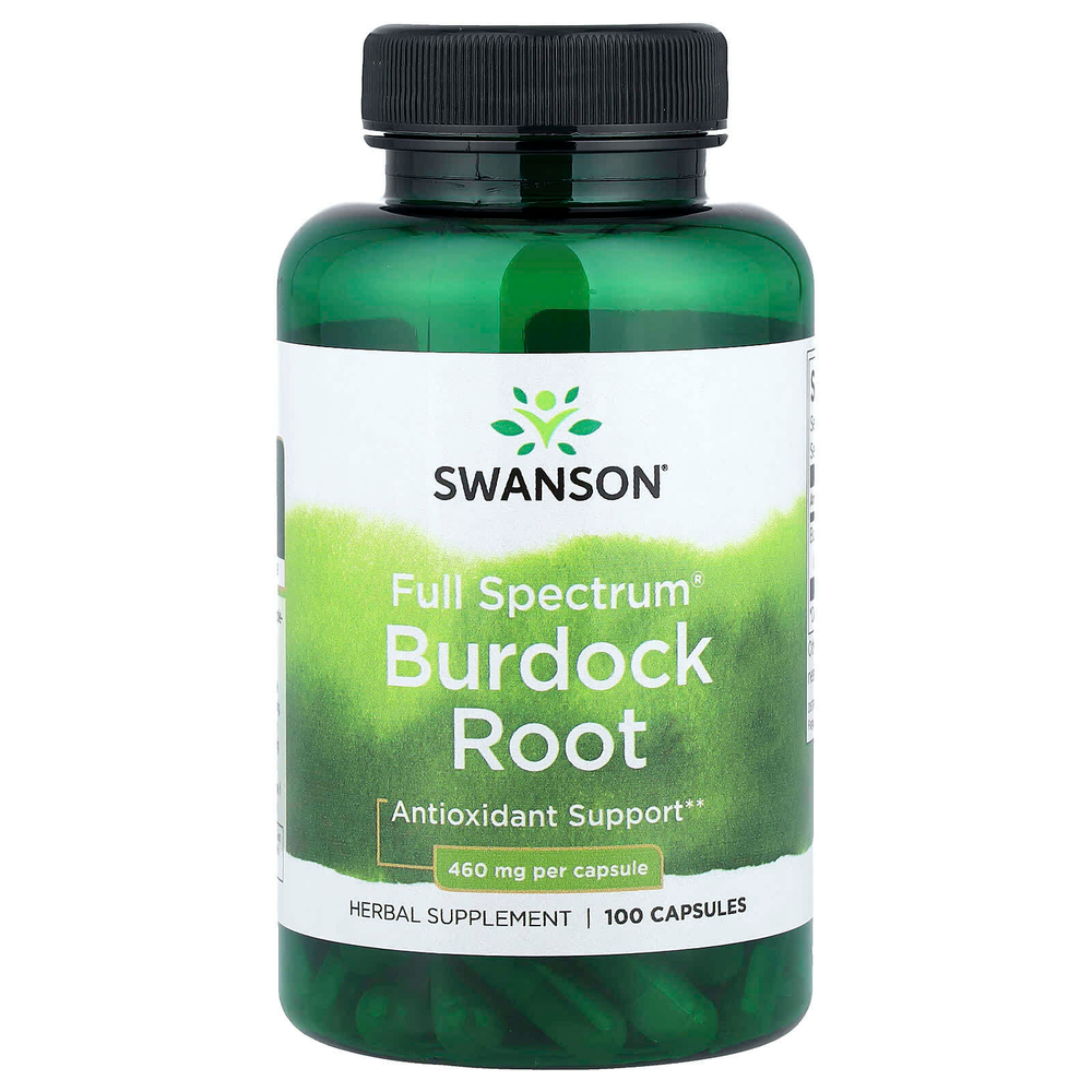 Swanson, Full Spectrum®, корень лопуха, 100 капсул (460 мг в 1 капсуле)