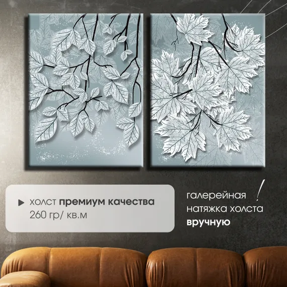 Модульная картина "Красивые листья"