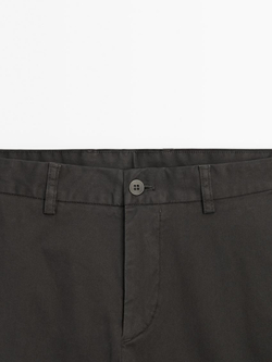 Massimo Dutti Брюки из рельефного 100% хлопка, маренго