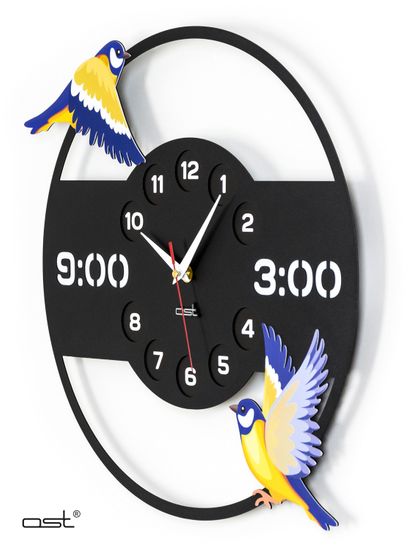 Часы настенные с птицами "Titmouse" B 42