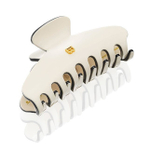 Balmain Hair Couture Заколка-краб бело-черная размер M Cellulose Acetate Pince a Cheveux Medium White/Black