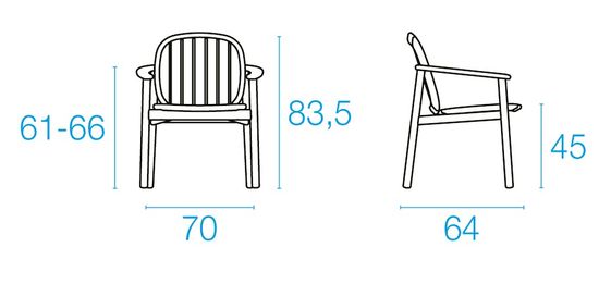 Кресло деревянное Twins Италия