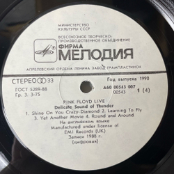 Винтажная виниловая пластинка LP Pink Floyd Delicate Sound Of Thunder (СССР 1990) Another Brick In The Wall