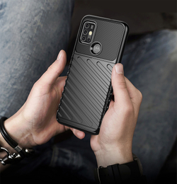 Защитный чехол черного цвета для смартфона Motorola Moto G30, серия Onyx от Caseport