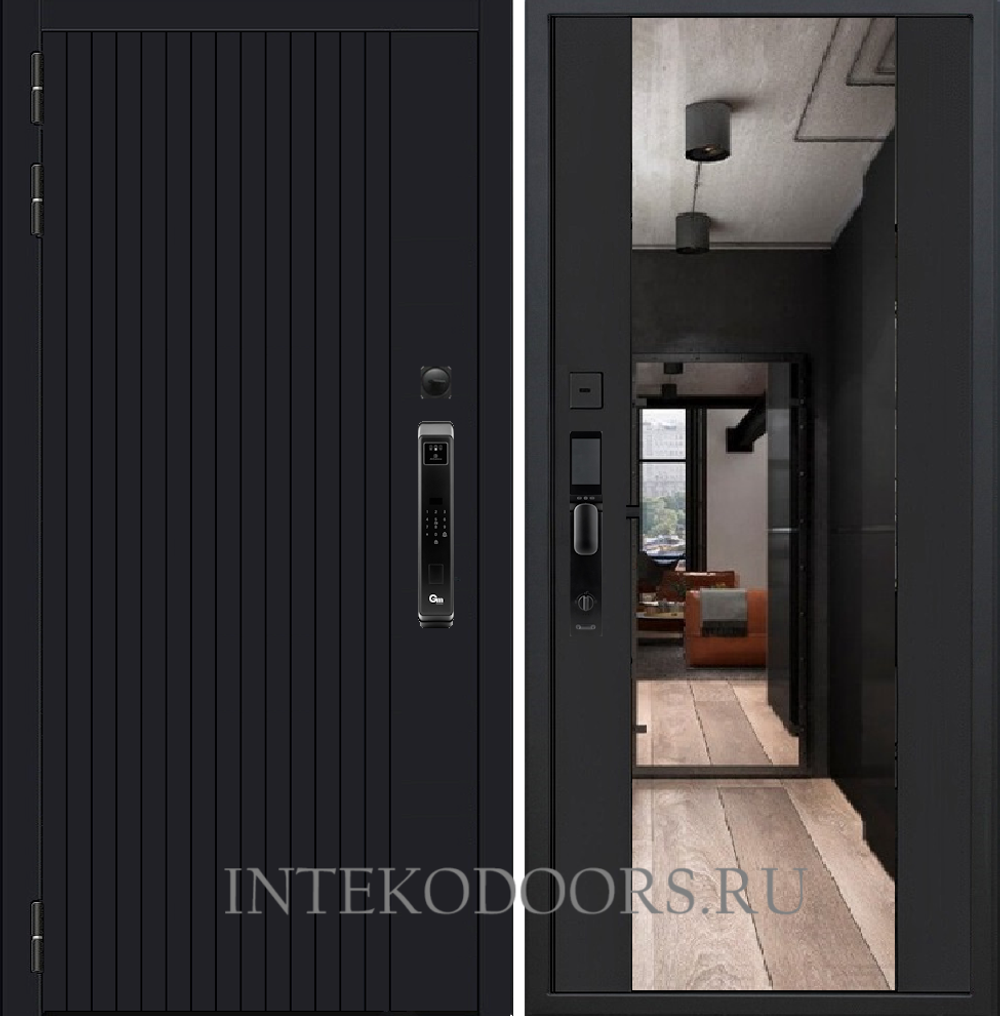 Вертикаль Черная V8 зеркало ELIT